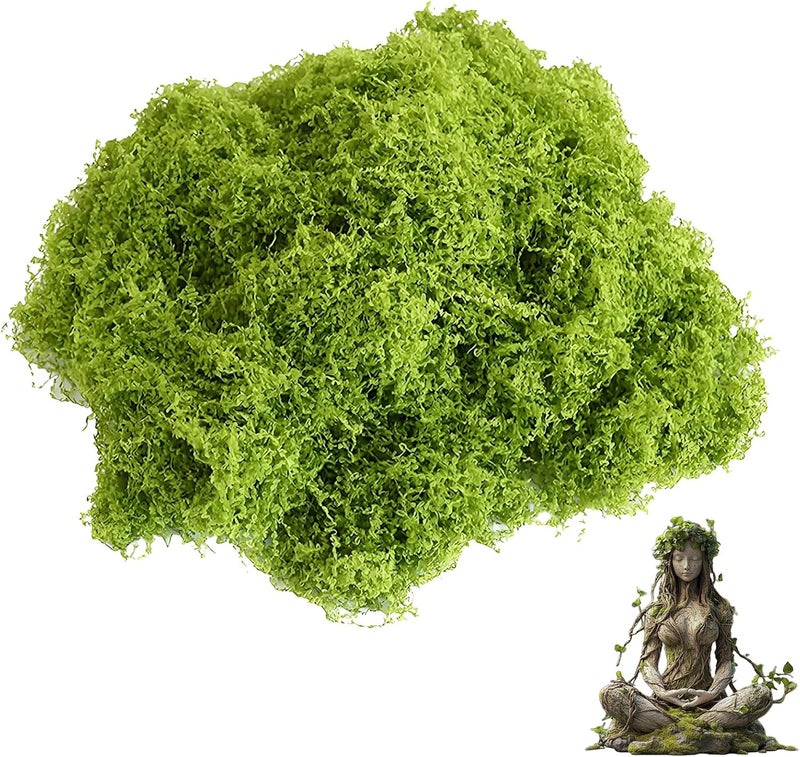 ZDSLASHES Fake Light Green Moss for Potted Plants, 3.5OZ Moss Decor Artificial Faux Moss for Crafts Preserved Moss for DIY Decorative Moss Table Centerpieces Decor Fairy Garden Floral Wedding (100g) - Image 1